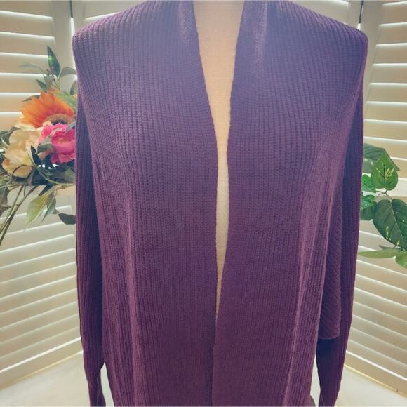 LEITH BURGANDY CARDIGAN NEW SIZE MED - Picture 2 of 4